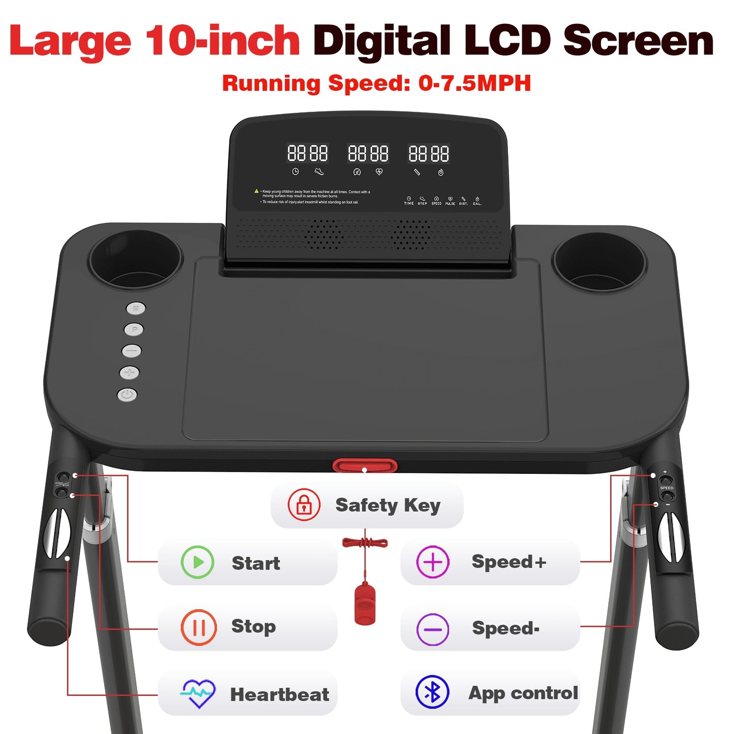 Premium Heimtrainer-Laufband 500kg - Elektrisches Cardio-Training für Home-Gym