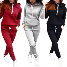 Solide Frauen Trainingsanzug Casual Hoodies Sweatshirt Hosen Set Lounge Wear Sportanzug 2PCS Herbst Winter Kleidung