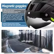 Premium LED Fahrradhelm - Wiederaufladbar mit integriertem Sonnenbrille-Visier