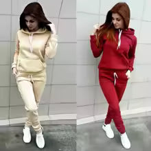 Solide Frauen Trainingsanzug Casual Hoodies Sweatshirt Hosen Set Lounge Wear Sportanzug 2PCS Herbst Winter Kleidung