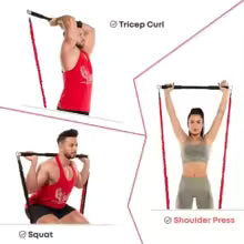 Workout Bar Fitness Widerstandsbänder Set - Pilates Yoga Bodybuilding