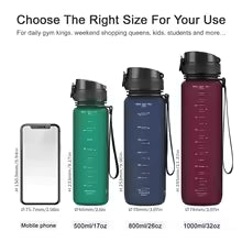 UZSPACE Sport Wasserflasche - BPA-freie Trinkflasche für Fitness & Sport