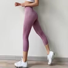 Premium Damen High-Waist Sport-Leggings Nahtlos - Fitness Hose S-XL