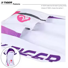 X-Tiger Damen Radtrikot Sommer - Atmungsaktives Fahrradtrikot für Frauen