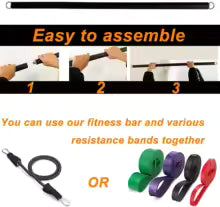 Workout Bar Fitness Widerstandsbänder Set - Pilates Yoga Bodybuilding