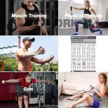 300lb Fitness Booty Widerstand Gummiband mit Hantel Harness Set