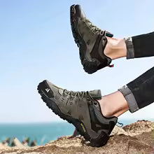 HIKEUP Premium Herren Wanderschuhe - Wildleder Outdoor-Stiefel für Trekking & Wandern