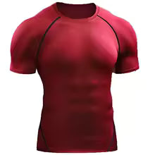 Herren Kompressions-T-Shirt Sommer - Elastisches Lauf-Shirt für Sport und Training