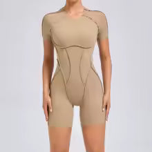 Damen Sport Overall Kurz - Fitness Jumpsuit für Yoga Training Gym