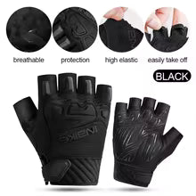 Premium MTB Fahrradhandschuhe 2024 - Atmungsaktive Halbfinger-Handschuhe mit Gel-Polsterung