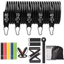 Workout Bar Fitness Widerstandsbänder Set - Pilates Yoga Bodybuilding