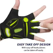 MOREOK Fahrradhandschuhe Halbfinger mit 5mm Gel-Pads - Radsport