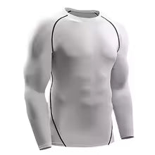 Herren Kompressions-Langarmshirt - Atmungsaktives Training Shirt für Sport