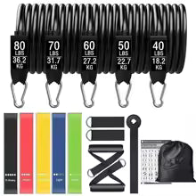 300lb Fitness Booty Widerstand Gummiband mit Hantel Harness Set