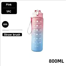 1-Liter motivierende Sport-Wasserflasche
