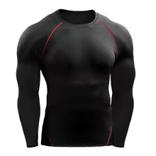 Herren Kompressions-Langarmshirt - Atmungsaktives Training Shirt für Sport