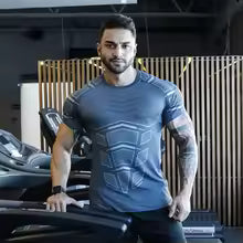 Herren Sport T-Shirt Kurzarm - Atmungsaktives Training Shirt mit Quick-Dry Technologie