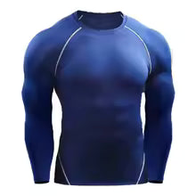 Herren Kompressions-Langarmshirt - Atmungsaktives Training Shirt für Sport