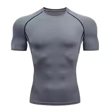 Premium Herren Kompressions-Shirt Quick-Dry - Atmungsaktives Lauf-Shirt 6 Größen