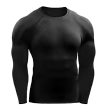 Herren Kompressions-Langarmshirt - Atmungsaktives Training Shirt für Sport