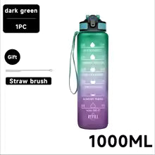 1-Liter motivierende Sport-Wasserflasche