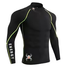 Herren Langarm Kompressions-Shirt - Atmungsaktives Lauf-T-Shirt für Sport und Training