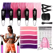 Workout Bar Fitness Widerstandsbänder Set - Pilates Yoga Bodybuilding