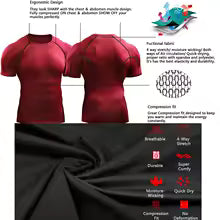 Herren Kompressions-T-Shirt Sommer - Elastisches Lauf-Shirt für Sport und Training