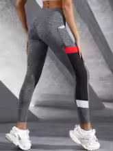 Premium Damen Mesh-Yogahose S-XL - Hohe Taille Bauchkontrolle Seitentaschen