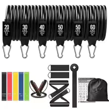 Workout Bar Fitness Widerstandsbänder Set - Pilates Yoga Bodybuilding