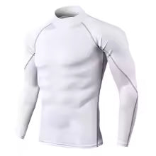 Herren Langarm Sport T-Shirt - Schnelltrocknend Kompressions-Shirt für Training