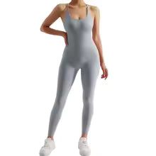 Damen Bodycon Overall Größe XL - Ganzjährig Casual Fitness Activewear mit Ärmeln