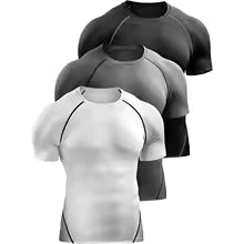 Herren Kompressions-T-Shirt Sommer - Elastisches Lauf-Shirt für Sport und Training