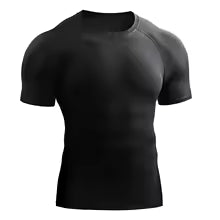 Herren Kompressions-T-Shirt Sommer - Elastisches Lauf-Shirt für Sport und Training