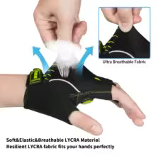 MOREOK Fahrradhandschuhe Halbfinger mit 5mm Gel-Pads - Radsport