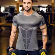Herren Sport T-Shirt Kurzarm - Atmungsaktives Training Shirt mit Quick-Dry Technologie