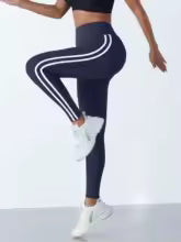 Damen Sport Leggings mit Hoher Taille - Fitness Hose mit 4-Wege-Stretch