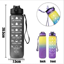 1-Liter motivierende Sport-Wasserflasche