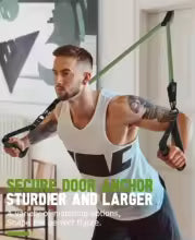 Widerstandsband-Set 5 Röhren mit Türanker - Komplettes Home-Gym Training Set