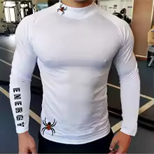 Herren Langarm Kompressions-Shirt - Atmungsaktives Lauf-T-Shirt für Sport und Training