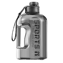 Isolierte Wasserflasche 2,7L/1,7L mit Strohhalm - XXL Trinkflasche für Sport