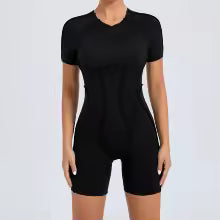 Damen Sport Overall Kurz - Fitness Jumpsuit für Yoga Training Gym