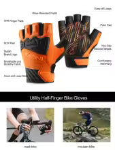 Premium MTB Fahrradhandschuhe 2024 - Atmungsaktive Halbfinger-Handschuhe mit Gel-Polsterung