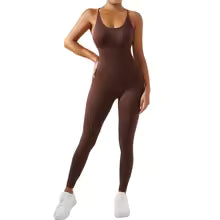 Damen Bodycon Overall Größe XL - Ganzjährig Casual Fitness Activewear mit Ärmeln