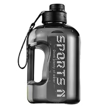 Isolierte Wasserflasche 2,7L/1,7L mit Strohhalm - XXL Trinkflasche für Sport