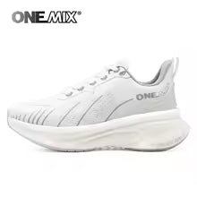 ONEMIX Premium Straßen-Laufschuhe - Weiße Unisex-Sneaker mit Dämpfung