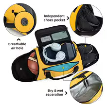 Wasserdichter Männer Sport Rucksack - Trocken-Nass-Trennung für Fitness & Basketball