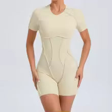 Damen Sport Overall Kurz - Fitness Jumpsuit für Yoga Training Gym
