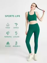 Damen Yoga-Set 2-teilig Sommer - Sport-BH mit Leggings in 4 Größen