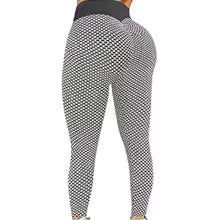 Premium Damen Yoga-Leggings mit Grid-Muster - Fitness Hose XS bis XXXL